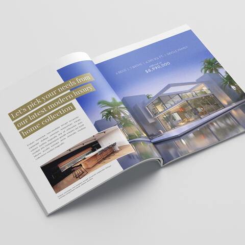 Luxury Home Brochure Spread_Thom Klos Creative